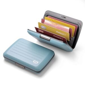 PORTE CARTES ACIER - BLEU ARCTIQUE - OSLO