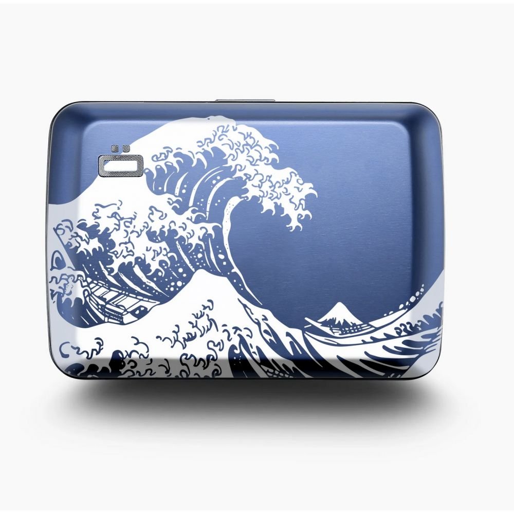 PORTE CARTES ACIER - LA VAGUE BLEU - OSLO