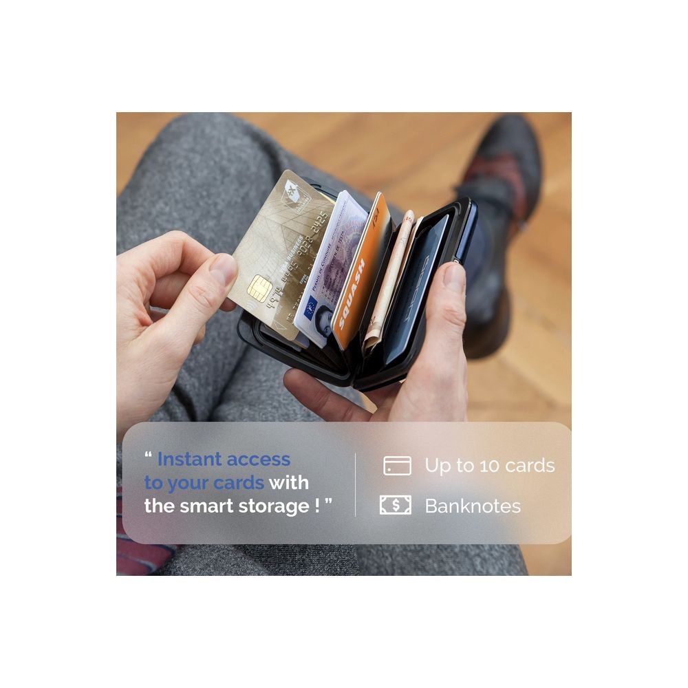 PORTE CARTES ACIER - LA VAGUE BLEU - OSLO – Image 2