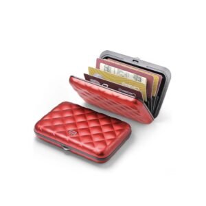 PORTE CARTES ACIER - ROUGE - HELSINKI