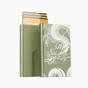 PORTE CARTES CREDITS SLIDE - DRAGON VERT - SLIDER