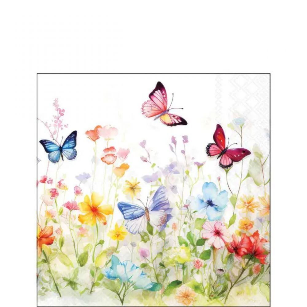 20 SERVIETTES 25X25 - PAPILLONS