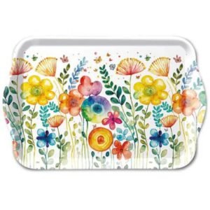 PLATEAU FLEURS D’ETE 13X22CM MELAMINE