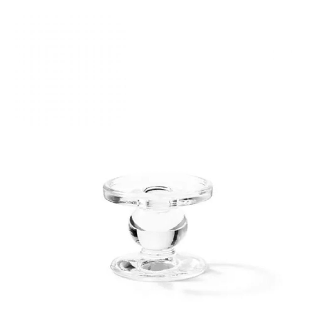 BOUGEOIR SUR PIED TRANSPARENT EN VERRE PM