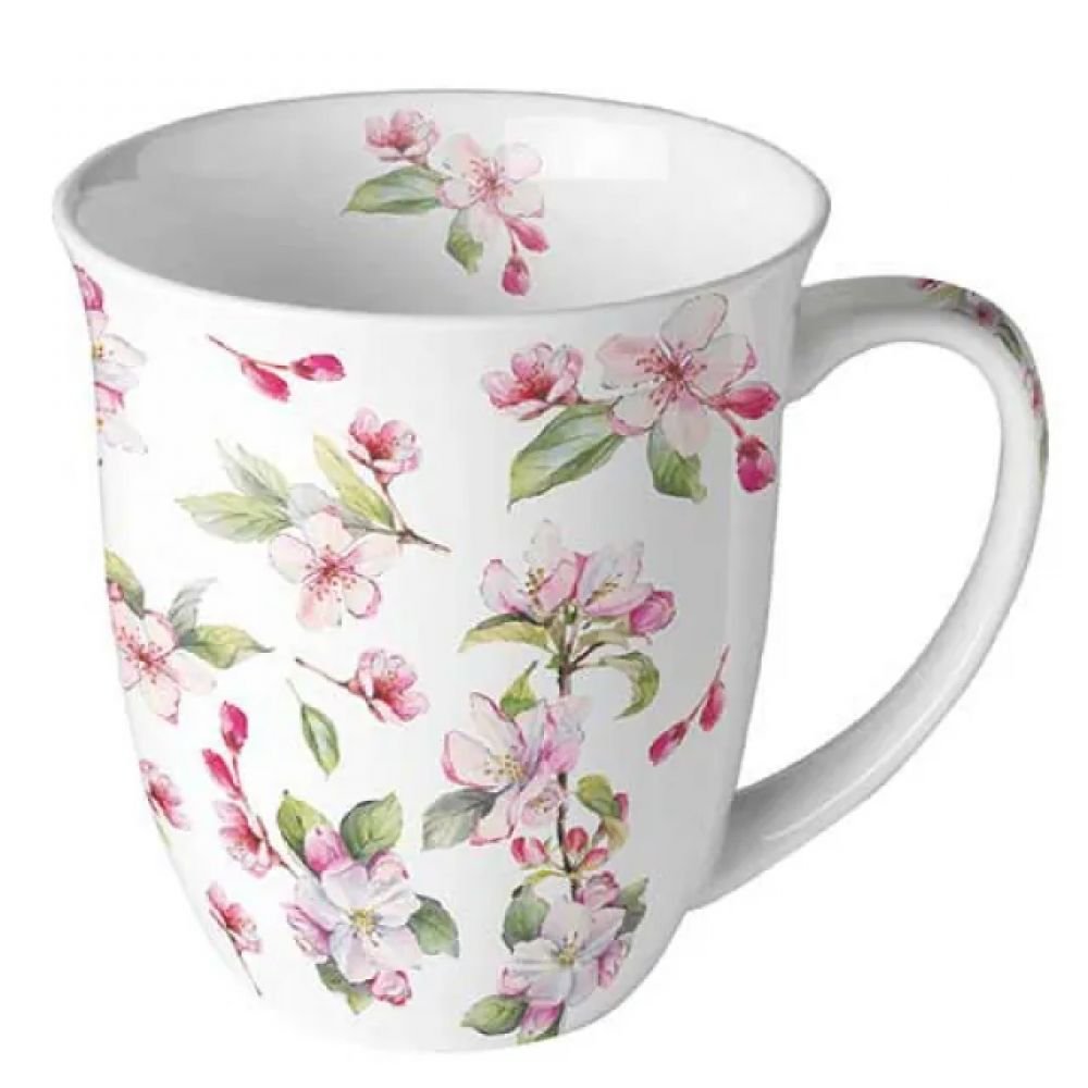 TASSE PORCELAINE 40CL - FLEURS DE CERISIER