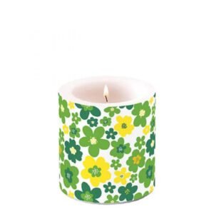 BOUGIE PM - FLEURS VERTES