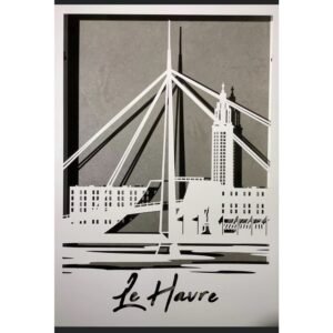 TABLEAU MURAL LE HAVRE BLANC