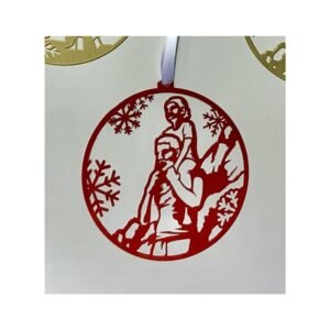 BOULE DE NOEL STATUE ROUGE