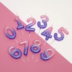 BOUGIE POUR GÂTEAU D'ANNIVERSAIRE - ROSE