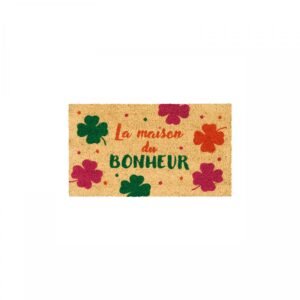 PAILLASSON LA MAISON DU BONHEUR TREFLES - COCO/PVC