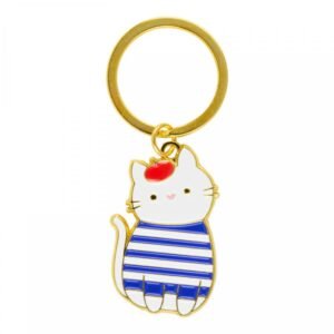 Porte-clés EMAIL chat marinière