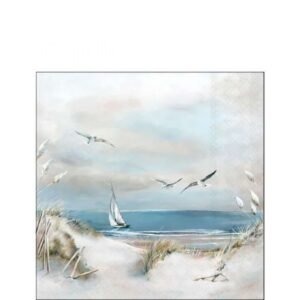 20 SERVIETTES 25X25 - PLAGE DE SABLE