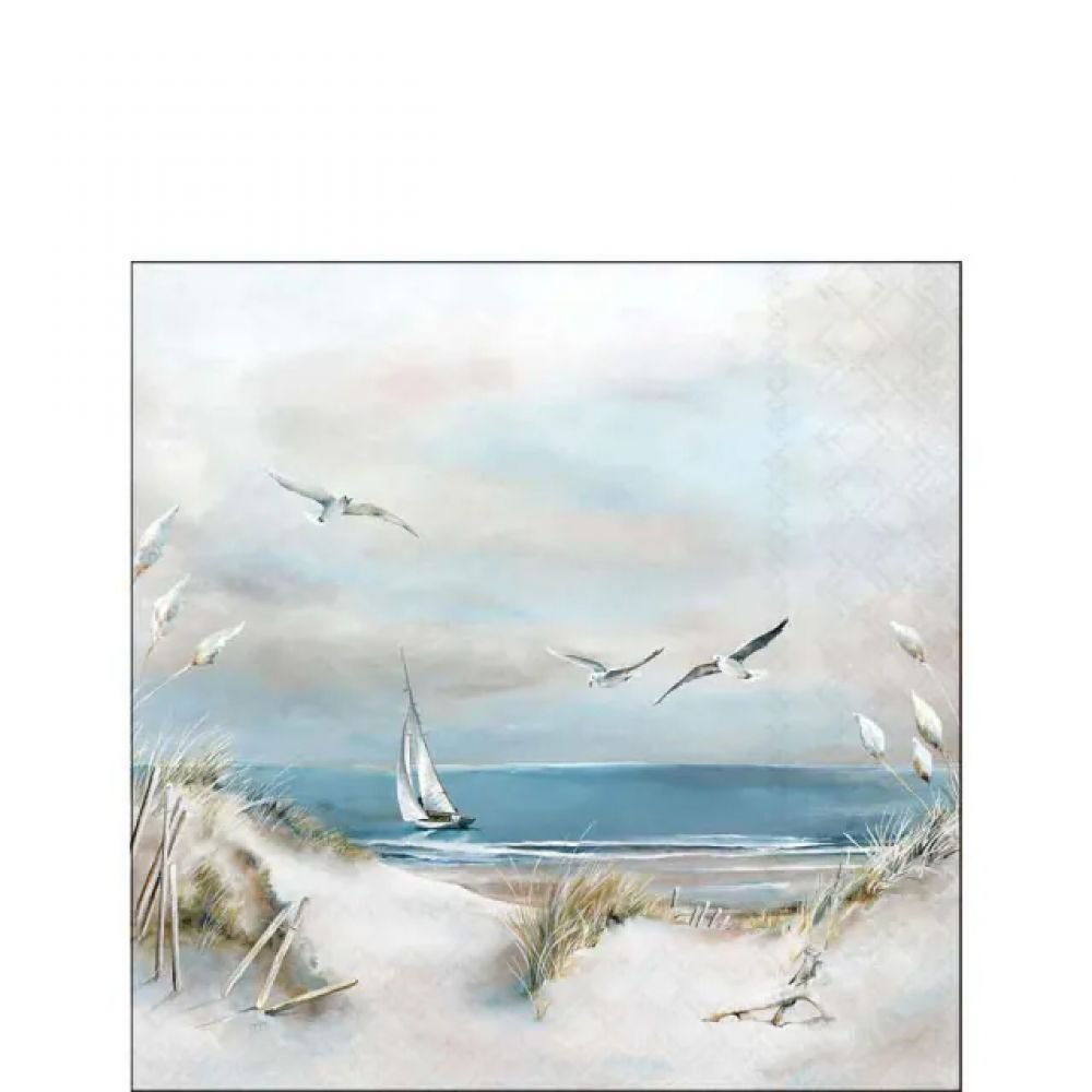 20 SERVIETTES 25X25 - PLAGE DE SABLE