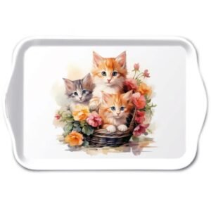 PLATEAU CHATS 13X22CM MELAMINE