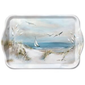 PLATEAU PLAGE DE SABLE 13X22CM MELAMINE