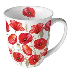 TASSE PORCELAINE 40CL - COQUELICOTS