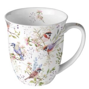 TASSE PORCELAINE 40CL - OISEAUX