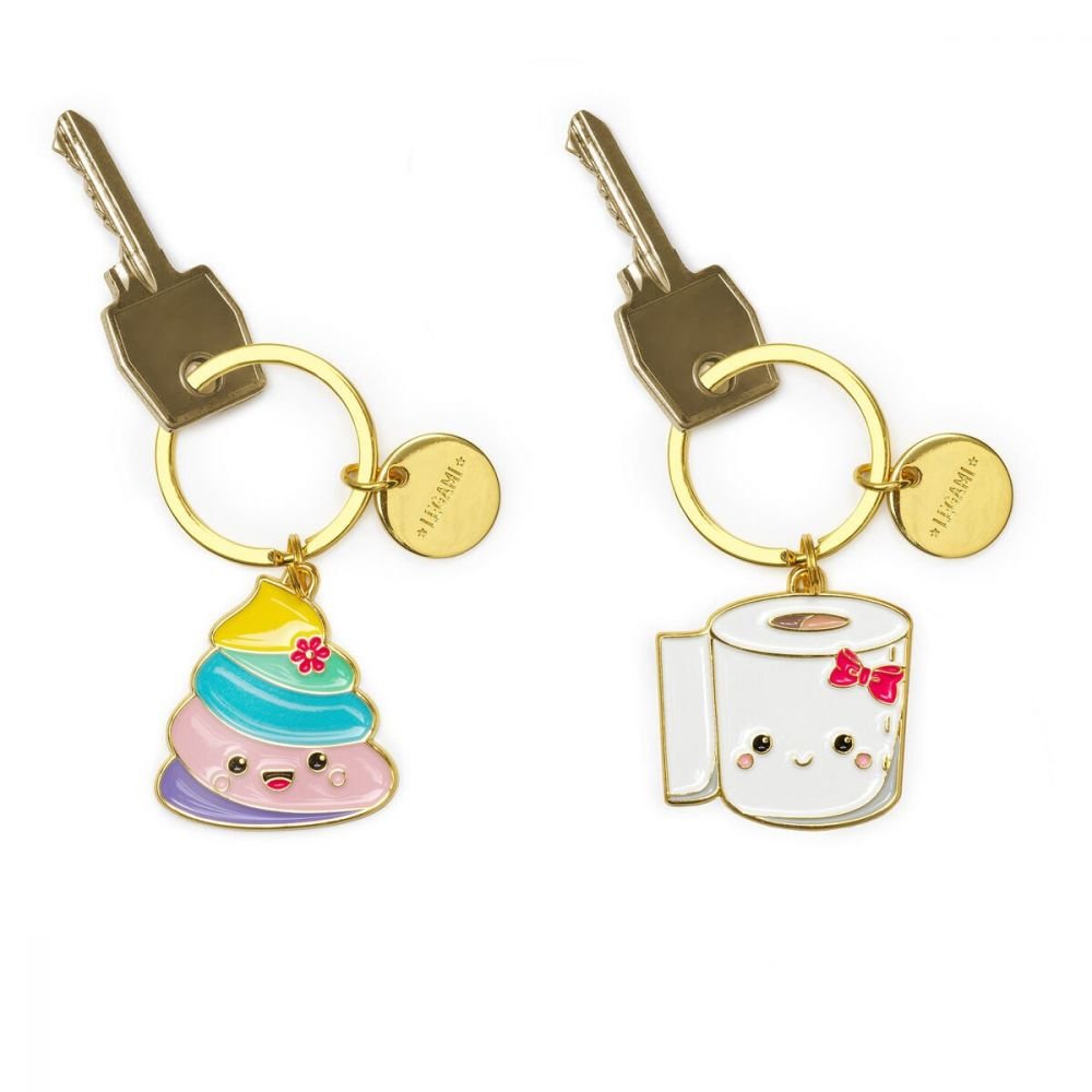 PORTE CLES METAL - Papier toilette et bouse kawaii – Image 2