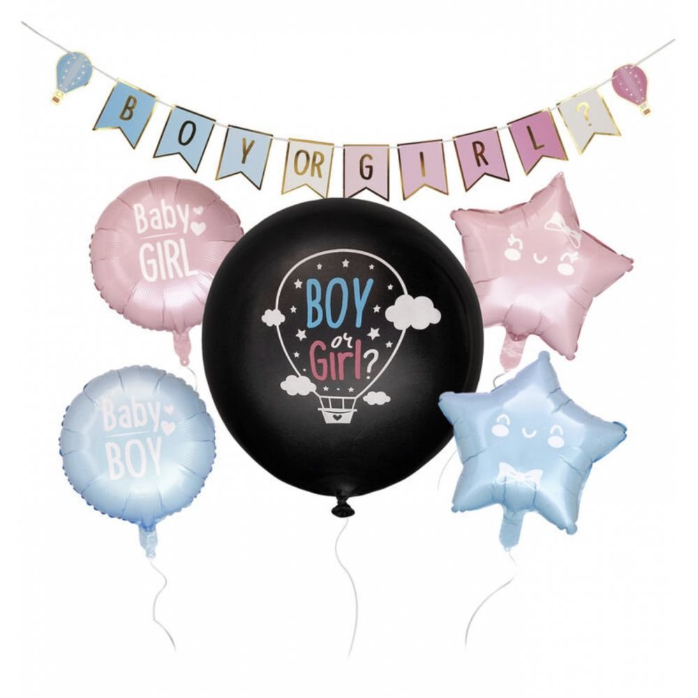 SET DECORATION GENDER REVEAL PARTY