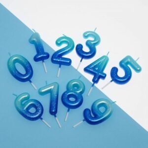BOUGIE POUR GÂTEAU D'ANNIVERSAIRE - BLEU