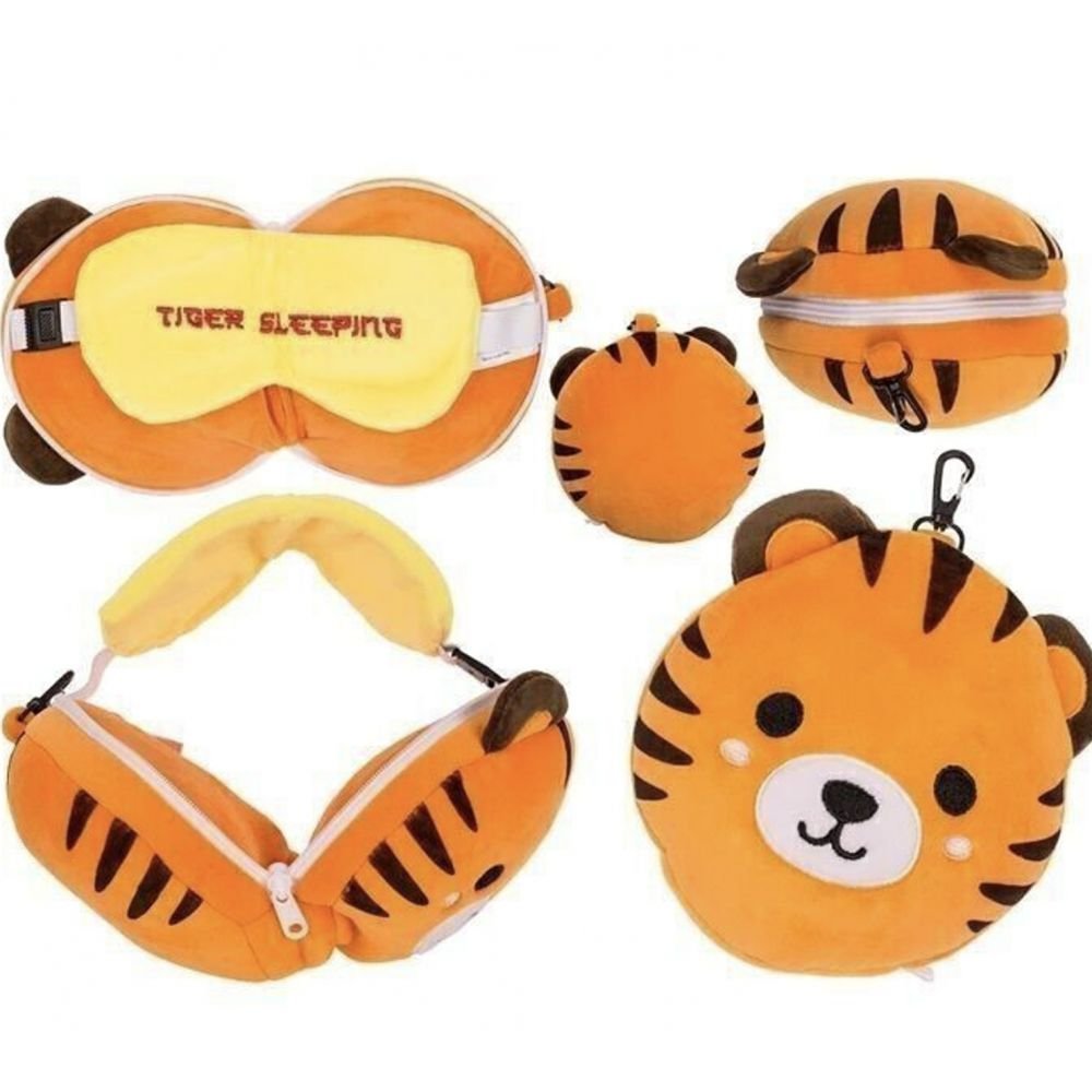 COUSSIN DE VOYAGE TIGRE AVEC MASQUE