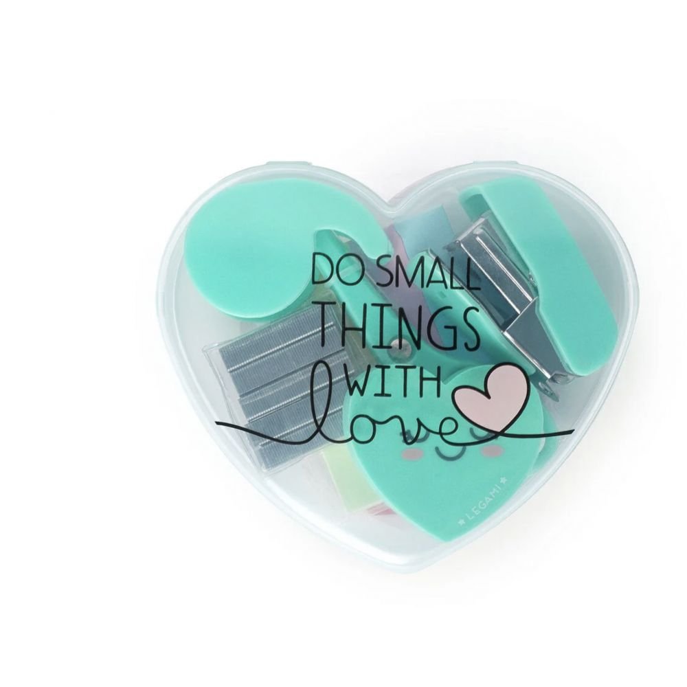 MINI SET DE PAPETERIE - COEUR