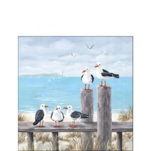 20 SERVIETTES 25X25 - GOELANDS