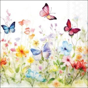 20 SERVIETTES 33X33 - PAPILLONS
