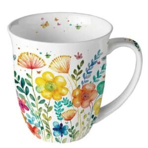 TASSE PORCELAINE 40CL - FLEURS D'ETE