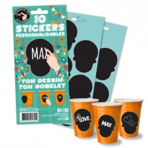10 STICKERS POUR VERRE