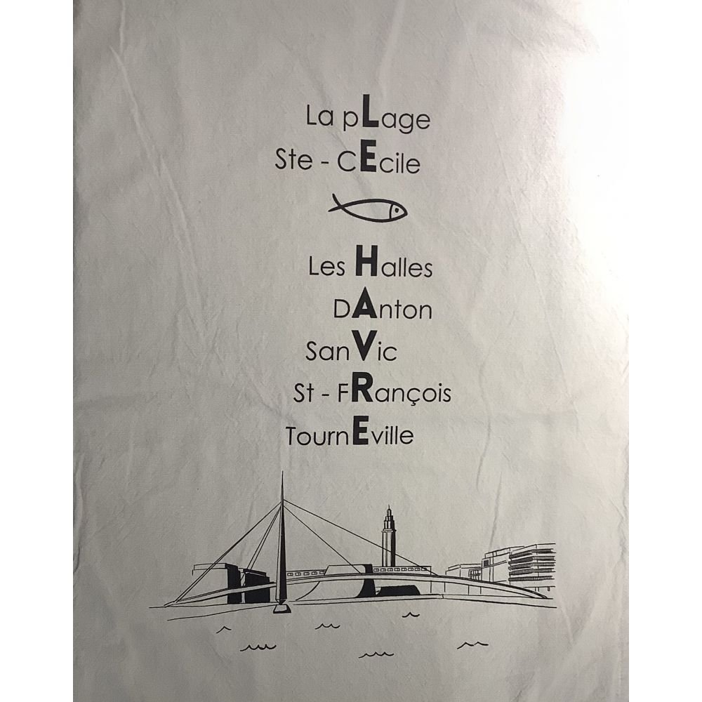 TORCHON INITIALES LE HAVRE