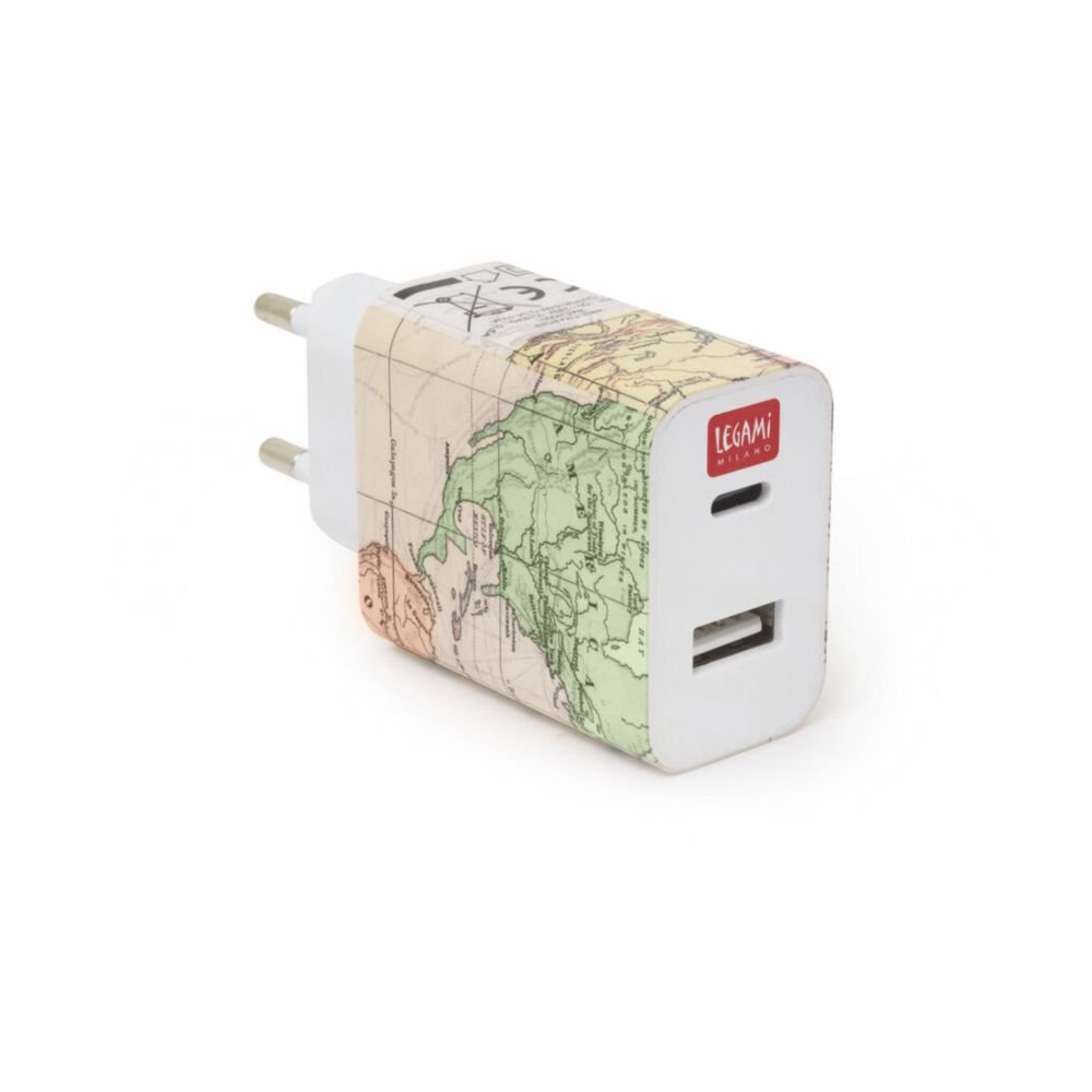 CHARGEUR MURALE 1 USB + 1USB C