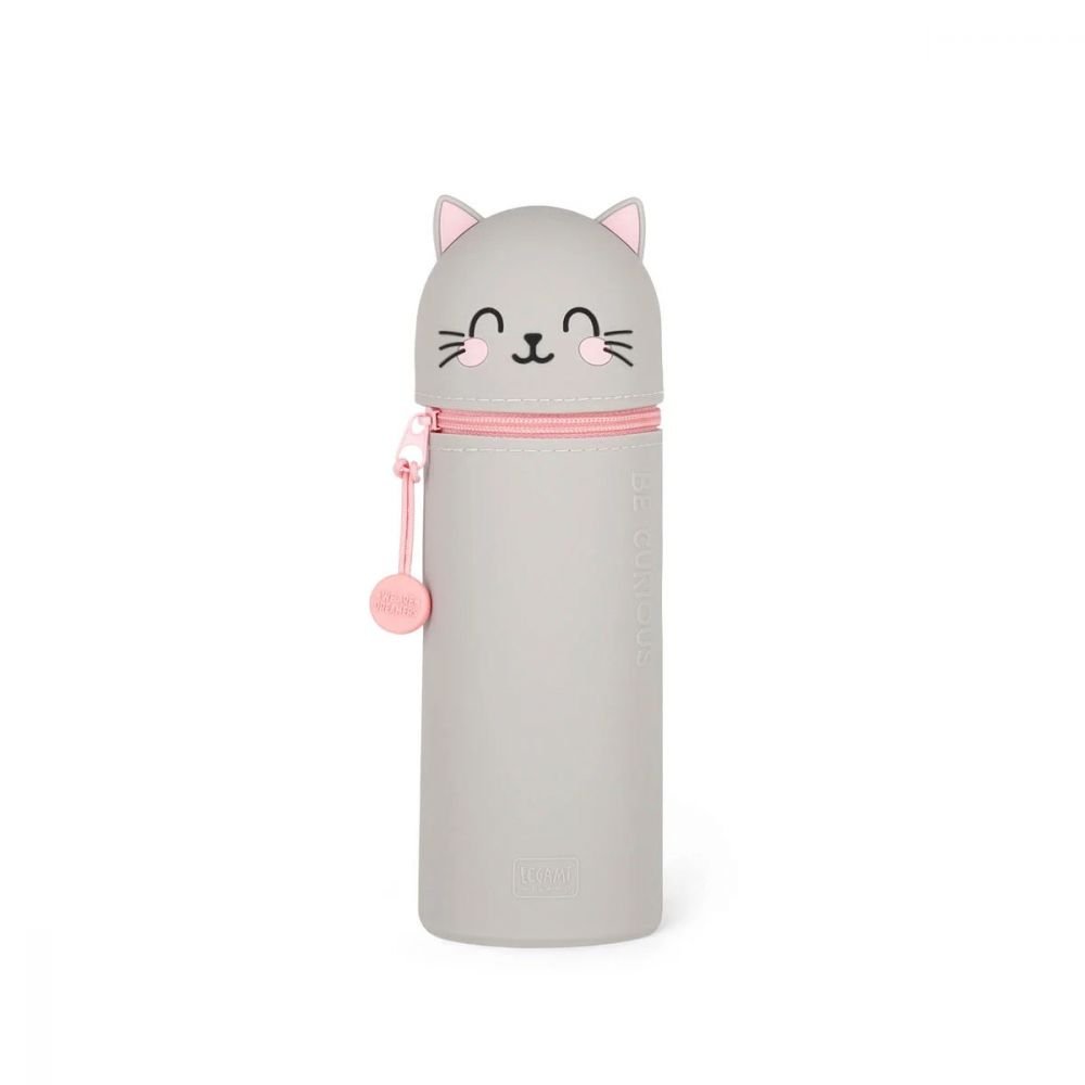 TROUSSE EN SILICONE CHAT GRIS 2 EN 1 - LEGAMI