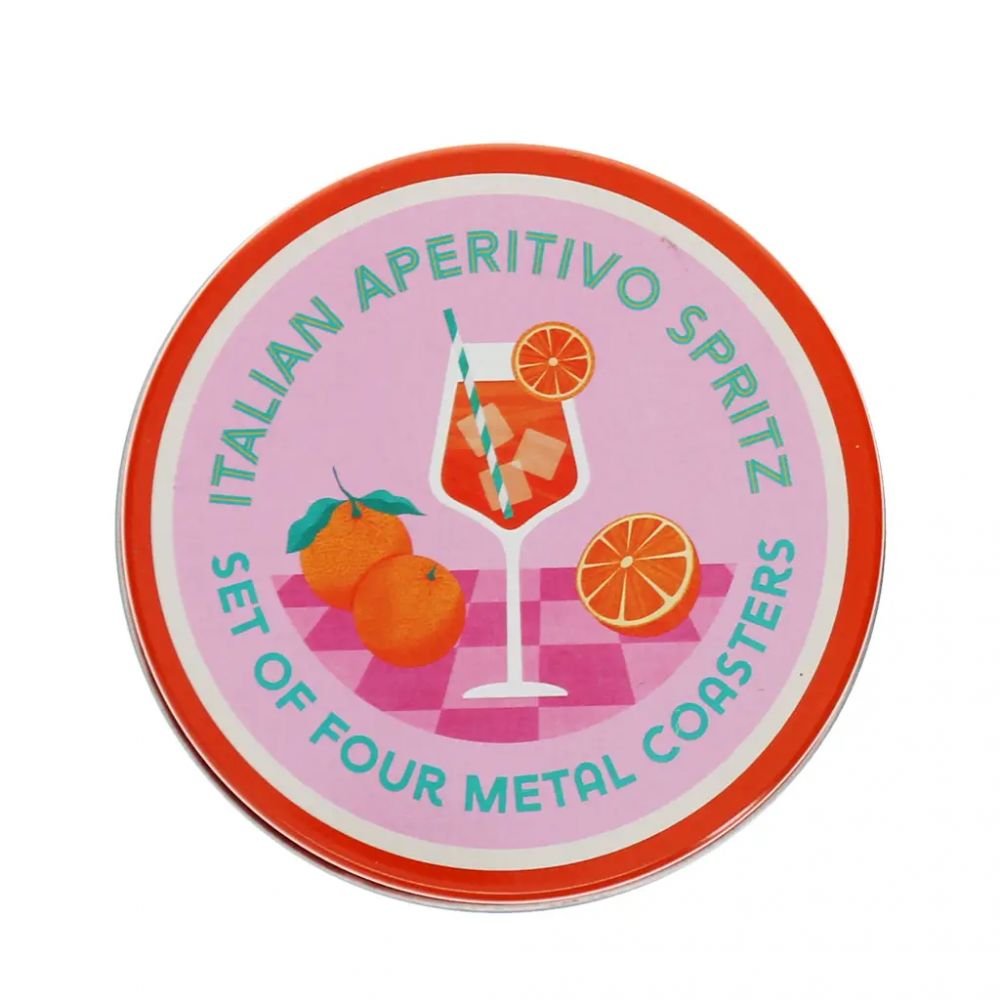 4x Dessous de verre en métal Aperitivo Spritz – Image 3