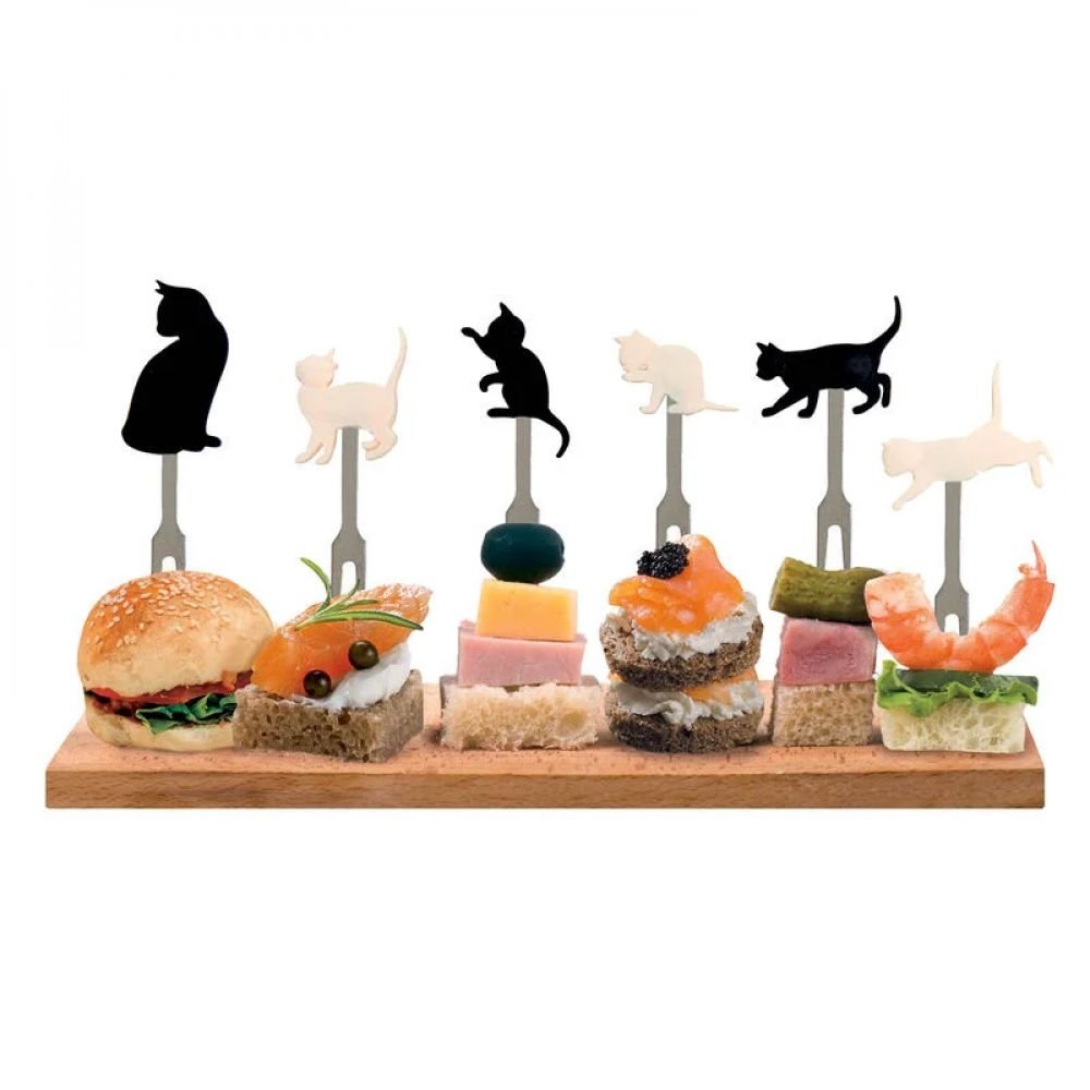 6 FOURCHETTES APERITIVES CHATS – Image 2