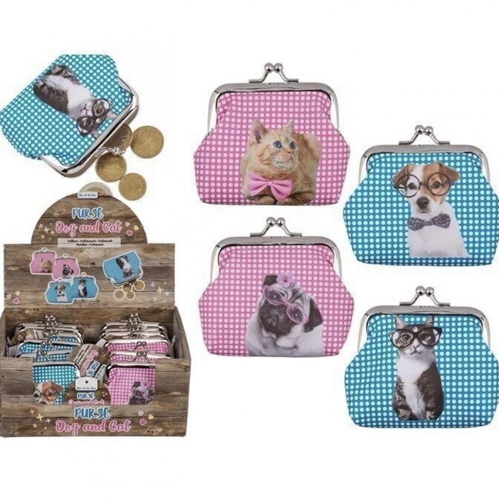 PORTE MONNAIE CHAT ET CHIEN