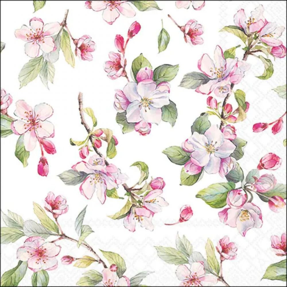 20 SERVIETTES 33X33 - FLEURS DE CERISIER
