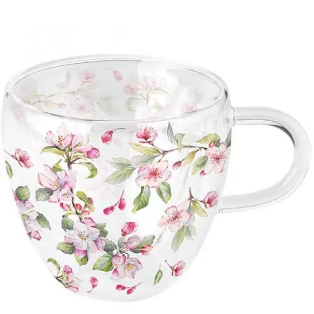 TASSE DOUBLE PAROI - FLEURS DE CERISIER