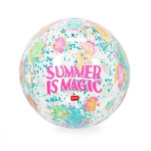 BALLON DE PLAGE GONFLABLE IS MAGIC - GLITTER BEACH BALL