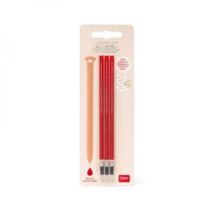 STYLO À ENCRE GEL EFFAÇABLE - 3 RECHARGES ROUGES
