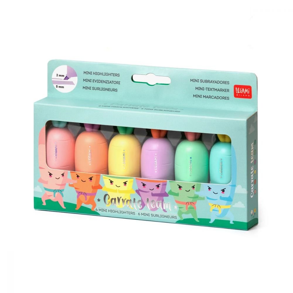 SET DE 6 MINI SURLIGNEURS CAROTTES – Image 4