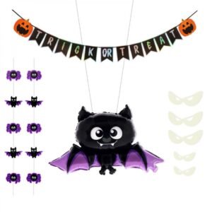 SET DE DECORATION DE PORTE HALLOWEEN - TRICK OR TREAT
