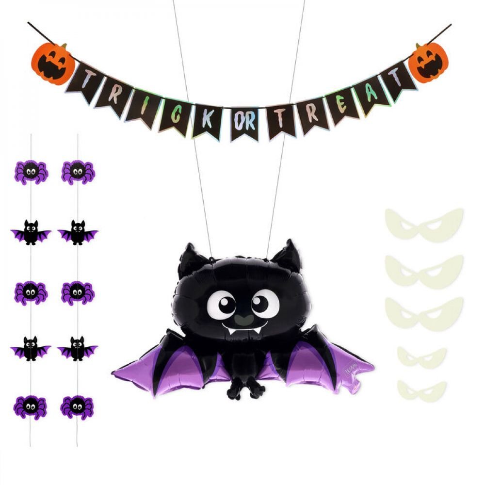 SET DE DECORATION DE PORTE HALLOWEEN - TRICK OR TREAT