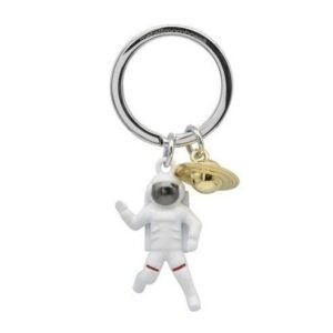 Porte-clés Astronaute et planète Saturne - METALMORPHOSE