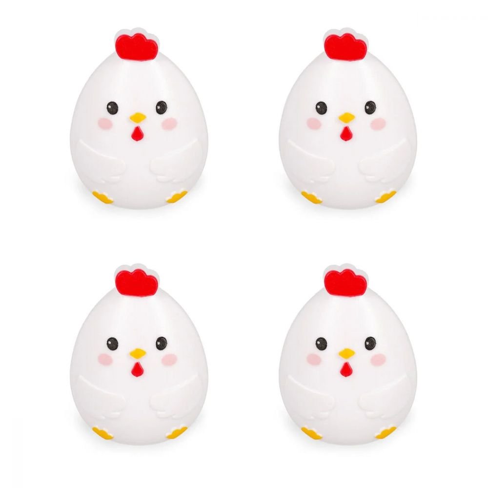 SET 4 CLIPS DE FERMETURE POUR SACHETS - POULE