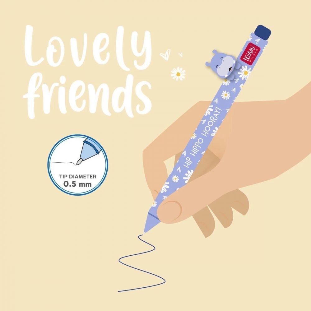 STYLO HIPPO ENCRE GEL LOVELY FRIENDS - LEGAMI – Image 3