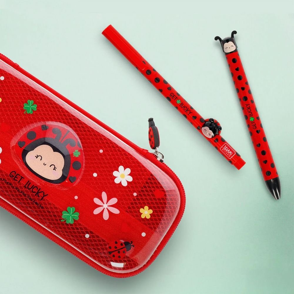 STYLO COCCINELLE 3D LOVELY FRIENDS ENCRE GEL ROUGE â Image 4