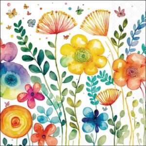 20 SERVIETTES 33X33 - FLEURS D’ÉTÉ