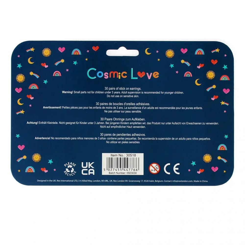 Boucles d'oreilles autocollantes (30 paires) - Amour Cosmique – Image 3