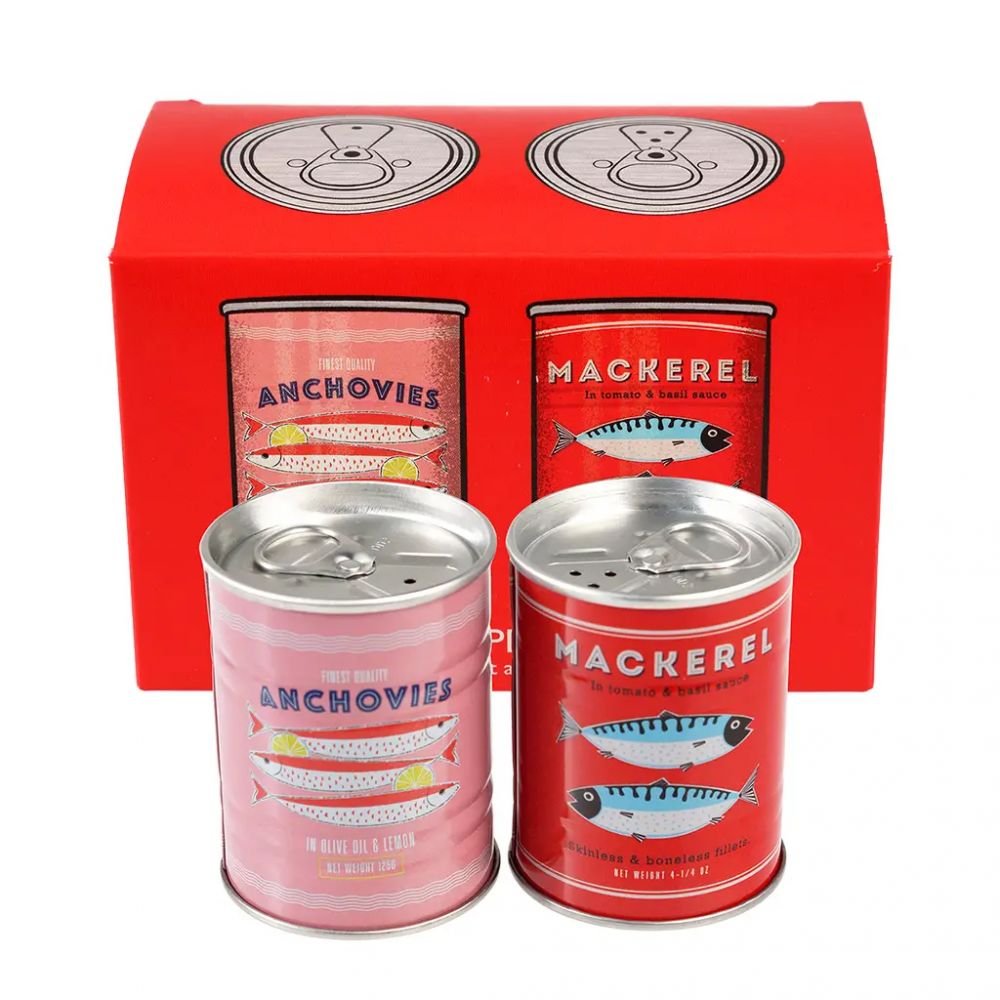 Salière et poivrière POISSON en étain